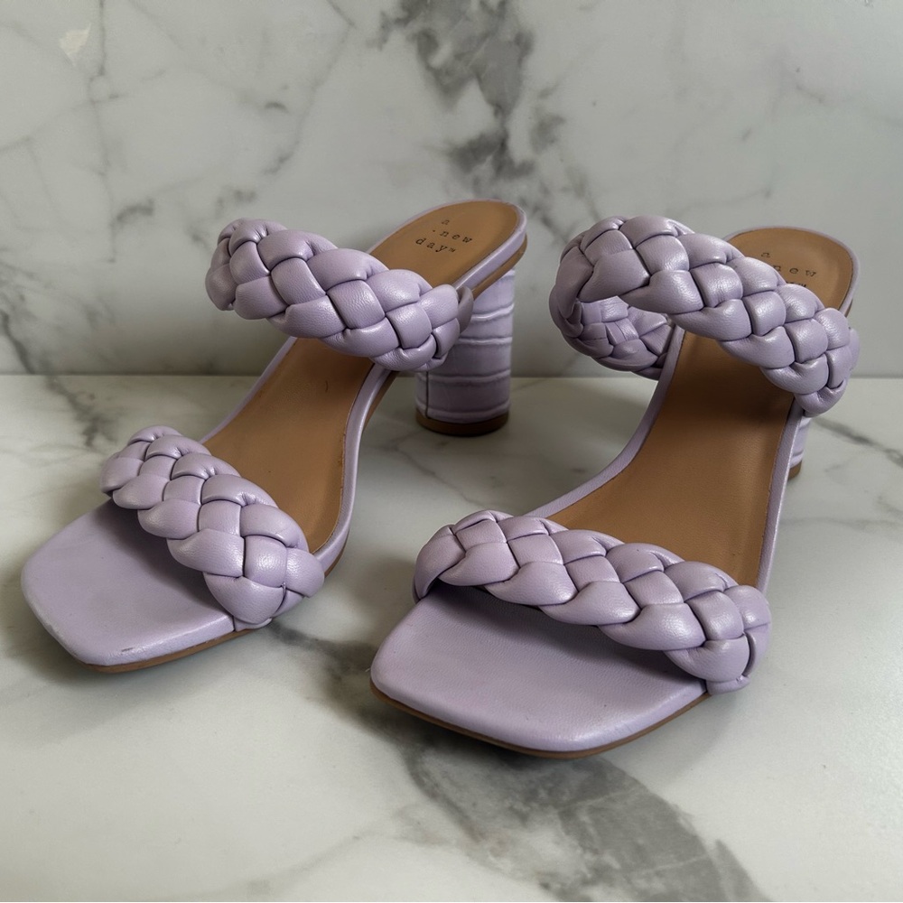 A New Day Purple Braided Heels